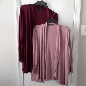 2 Open front cardigans, Apt 9 XXL